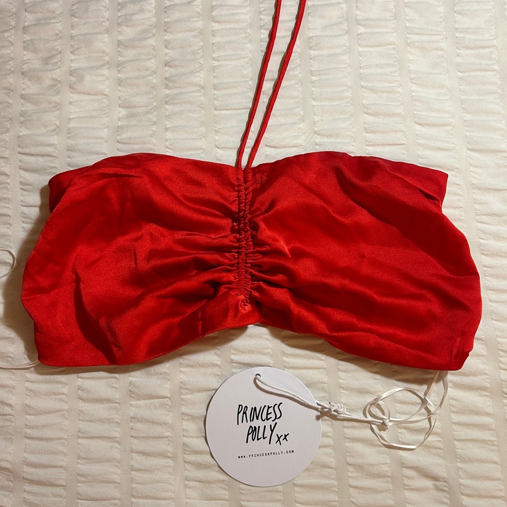 Princess polly red satin top